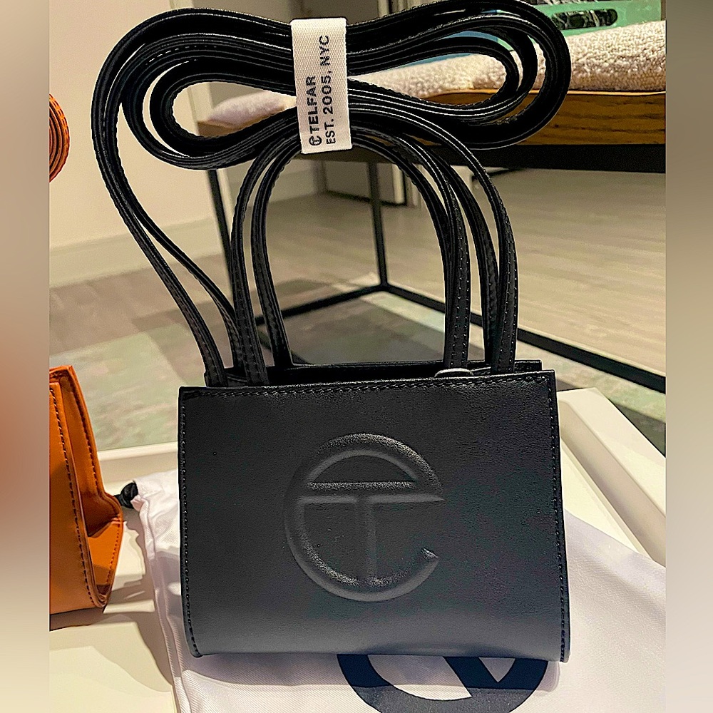 Small Black Telfar Shopping Bag